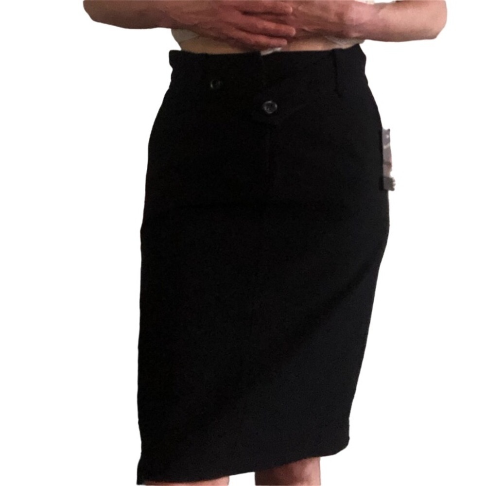 NWTS Pencil Skirt Black Vintage Graffiti  Size 6